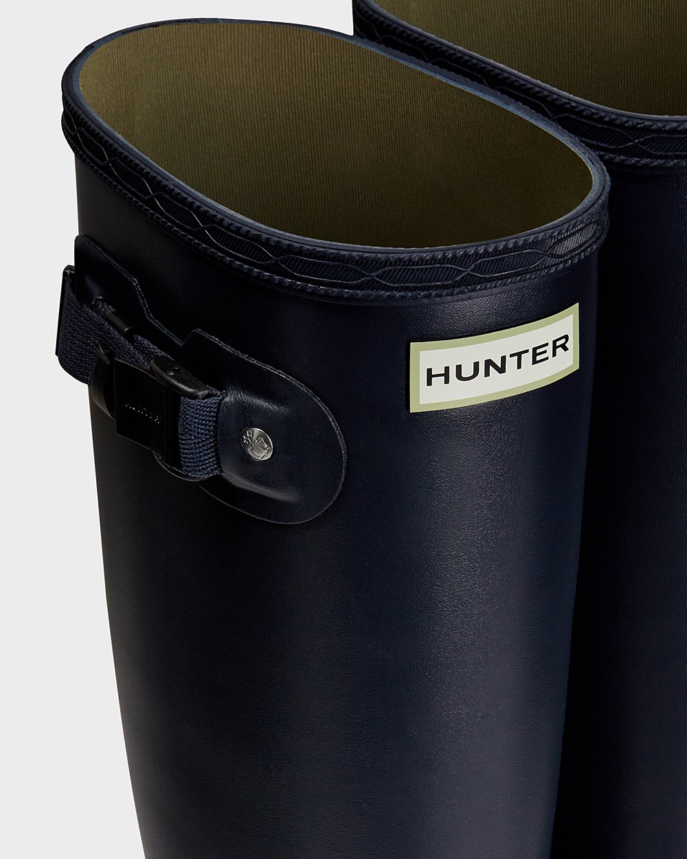 Womens Hunter Tall Rain Boots Navy - Norris Field Neoprene Lined - 1594602-WT